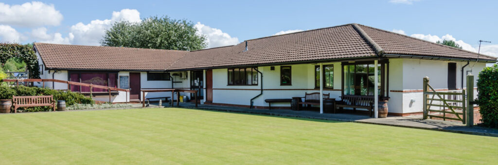 Looking from the green to the Burton & Puddington Sports & Social Club