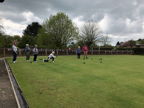 Games in progress on the green.