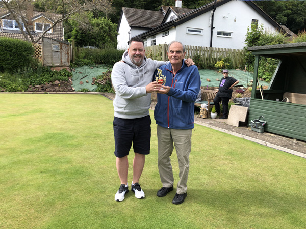 Mark and Rod pose with the trophy