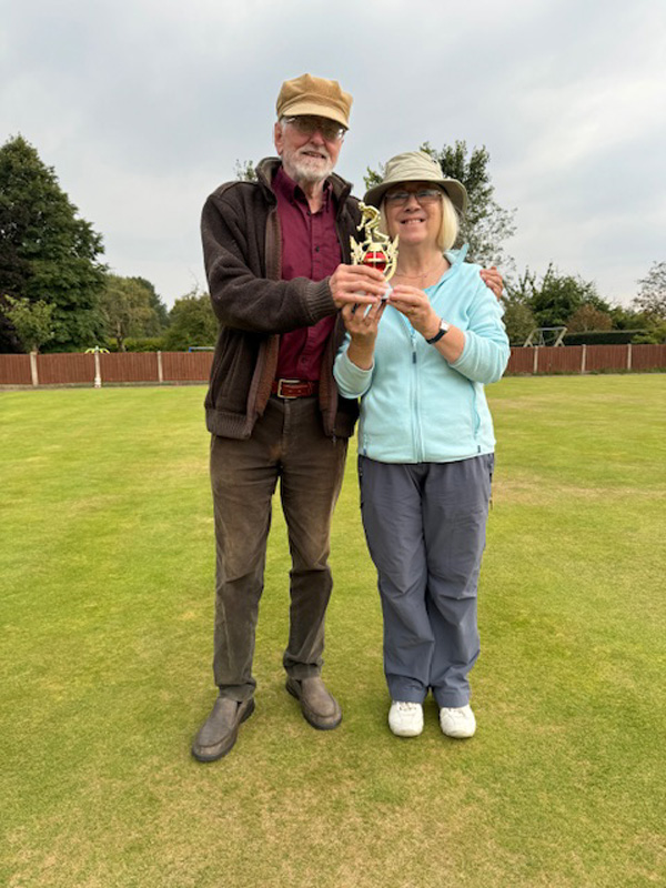 Bob and Margie pose with the trophy