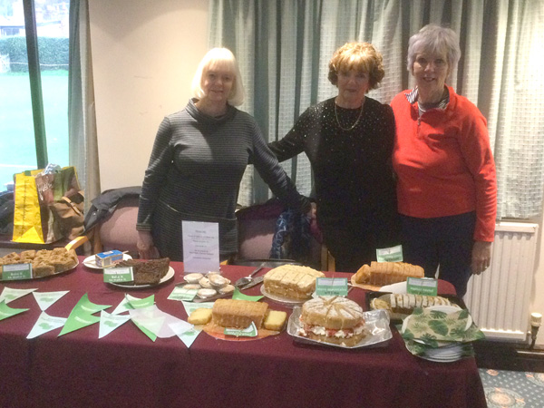 Karen, Jackie and Margaret behind the table with the homemade cakes.